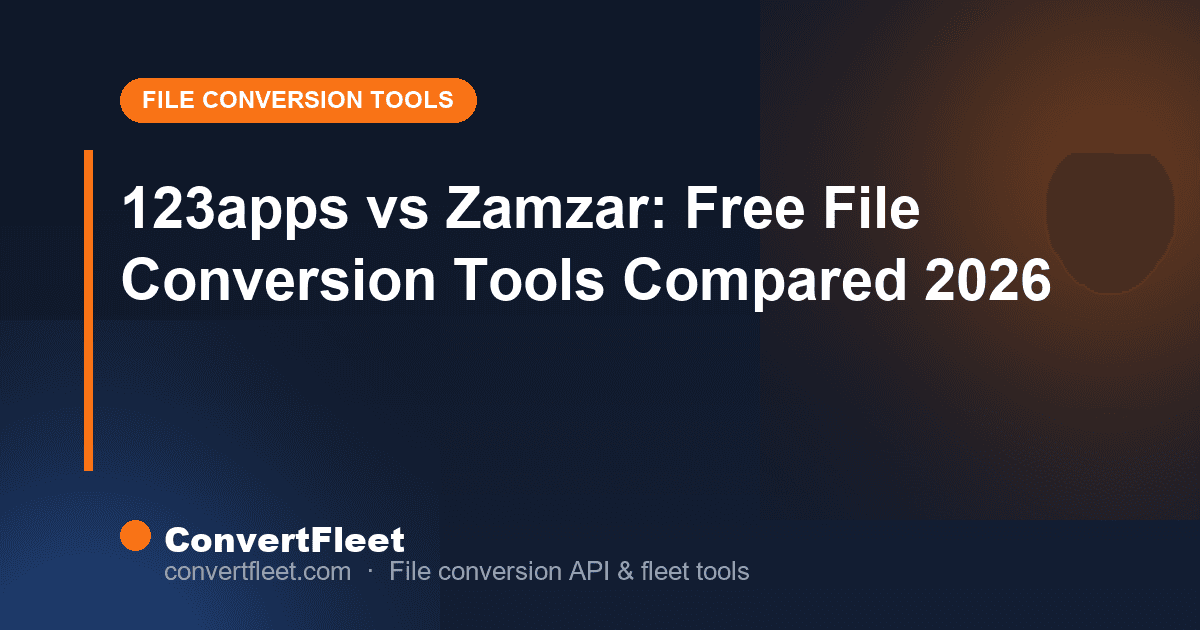 123apps vs Zamzar: 7 Free File Conversion Limits Exposed (2026)