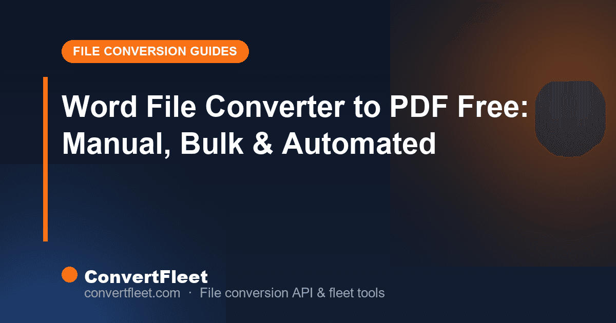 Word File Converter to PDF Free: 5 Methods That Actually Work in 2026